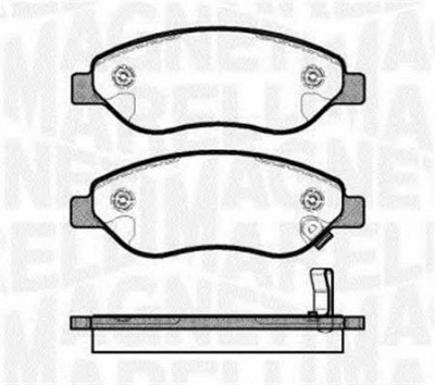 MAGNETI MARELLI 363916060618 -  Комплект тормозных колодок, дисковый тормоз